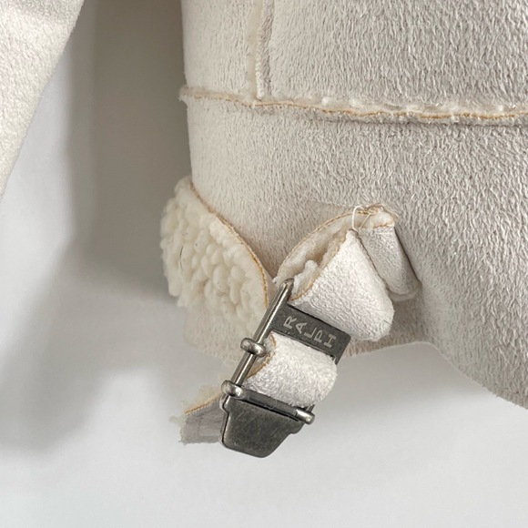 Ralph Lauren Women's Chic Edgy Moto Biker Faux Shearling Vintage Jacket Size S - Picture 10 of 11